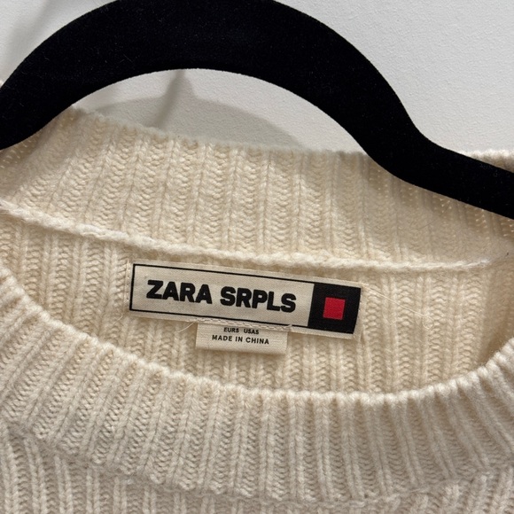 Zara Cream Ribbed Sweater - Picture 4 of 7